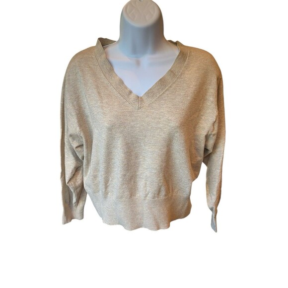 A New Day Sweaters - A New Day Sweater Size Small Oatmeal V Neck Knit Top Fine Gauge Pullover Target